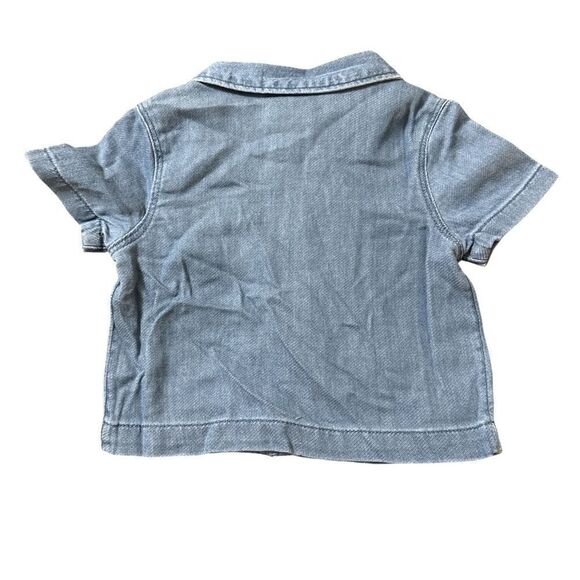 Nwt 3m denim colored okie dolie button up shirt - Picture 2 of 2